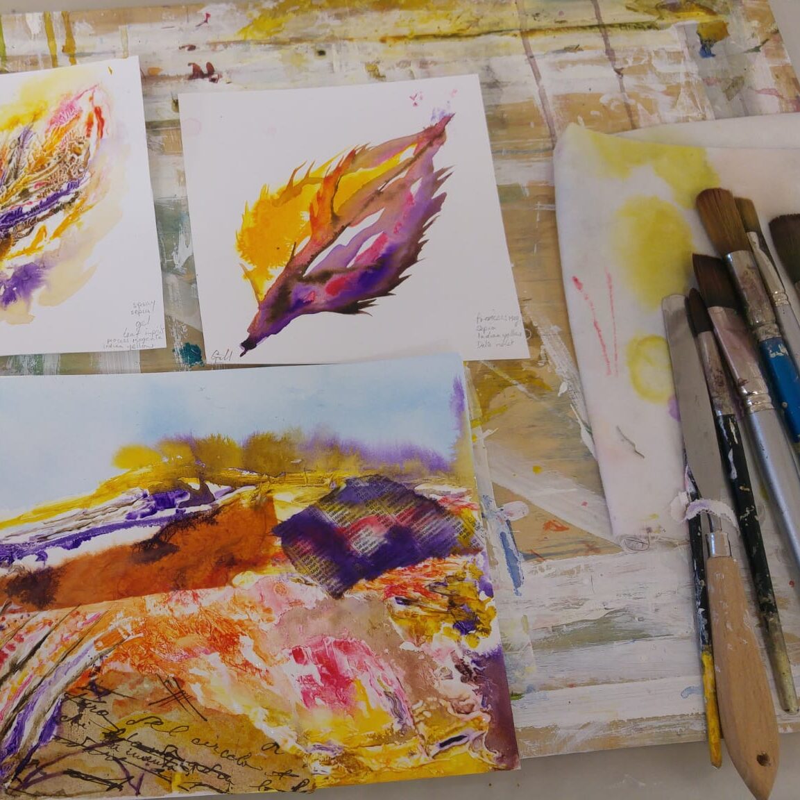 Acrylic inks taster workshop